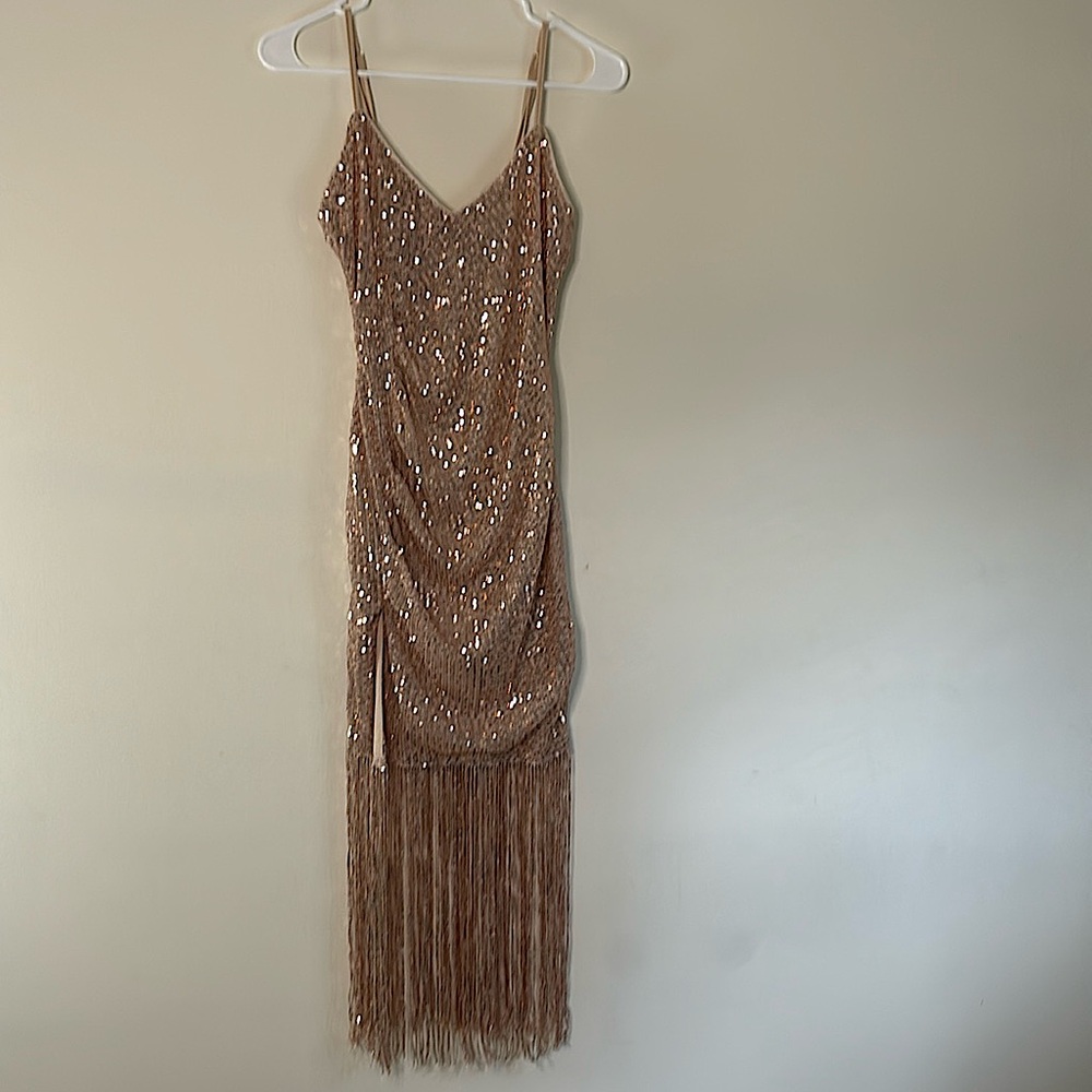 Sparkling Rose gold color dress